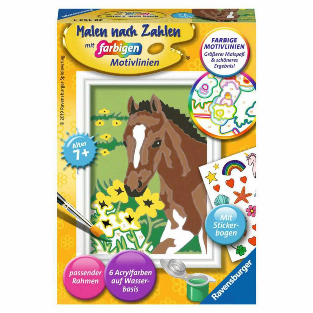 PINTA CON NUMEROS CABALLO