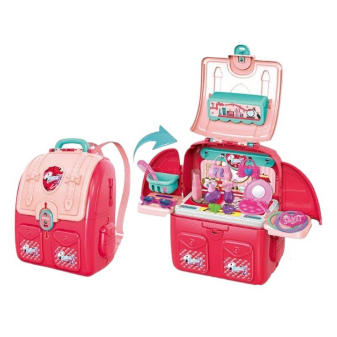 MOCHILA MAQUILLAJE CON ACCESORIOS