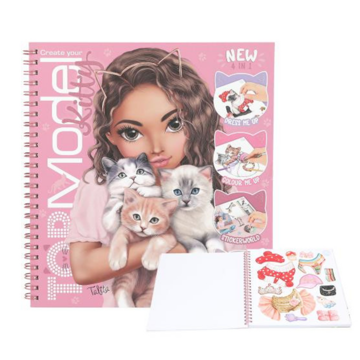 LIBRO TOP MODEL COLOREA GATITOS