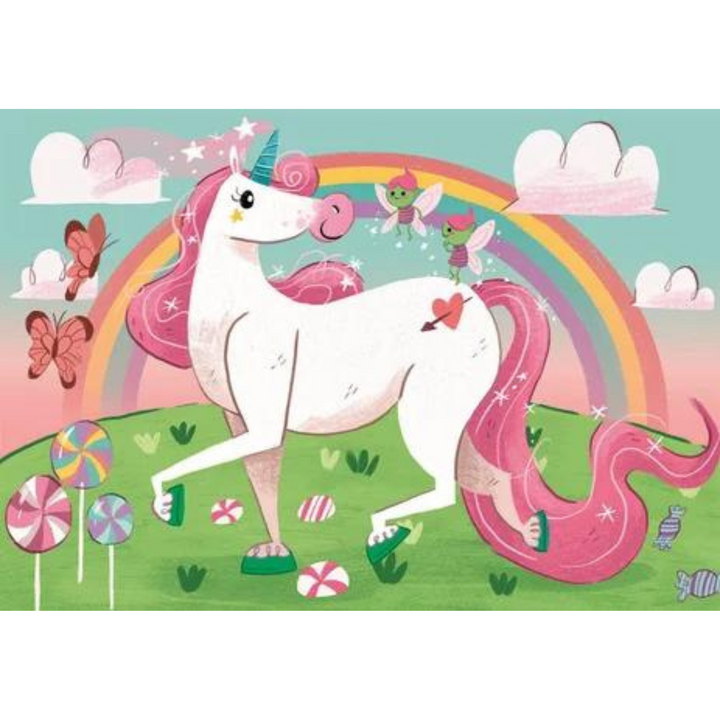 Puzzle 104 Piezas Unicornio Brillantes