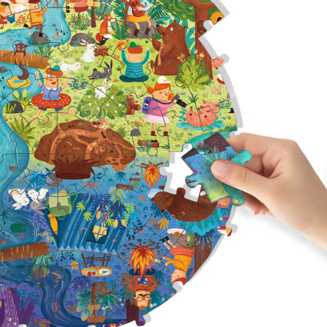 PUZZLE 15O PIEZAS REDONDO UN DIA EN EL BOSQUE