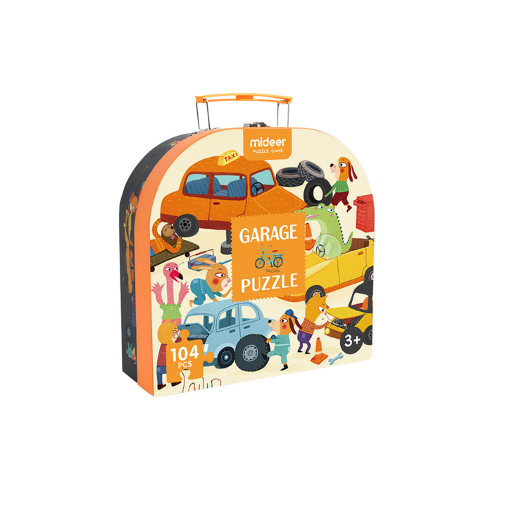 PUZZLE MALETA MI GARAGE 104 PIEZAS