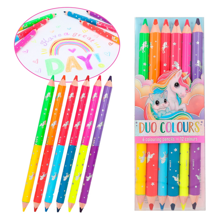SET 6 LAPICES DUO COLOR YLVI