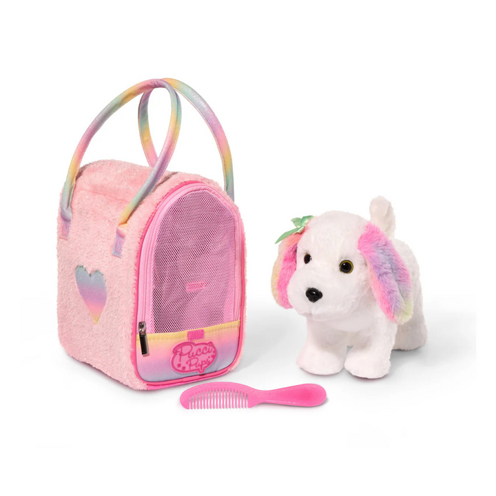 PERRITO MALTES MULTICOLOR CON BOLSO