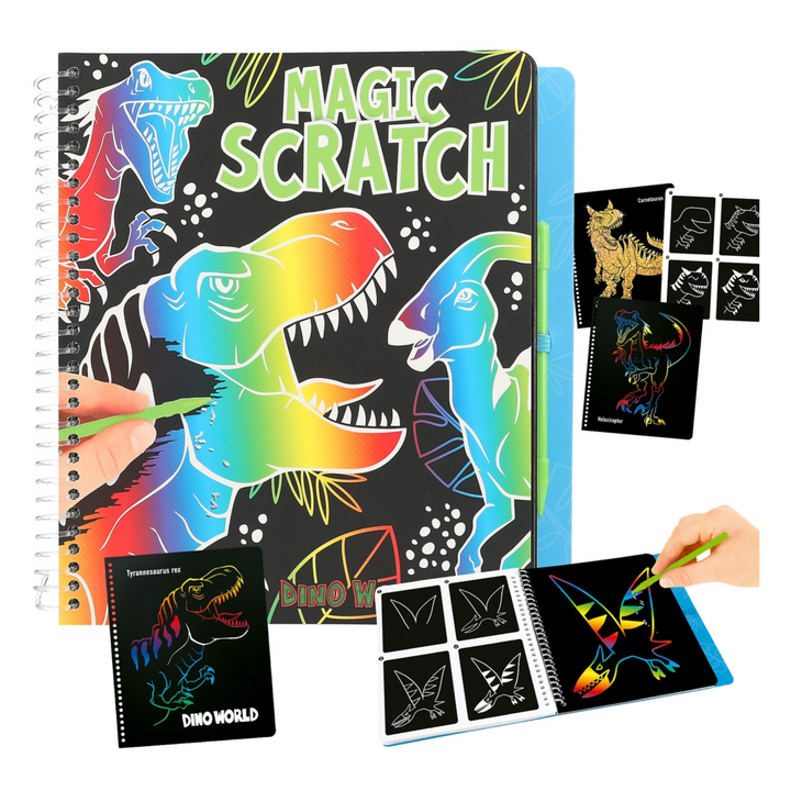 LIBRO DINO WORLD MAGIC SCRATCH