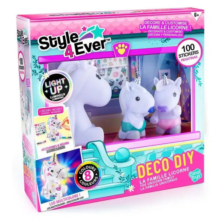 FAMILIA DE UNICORNIOS CON LUZ