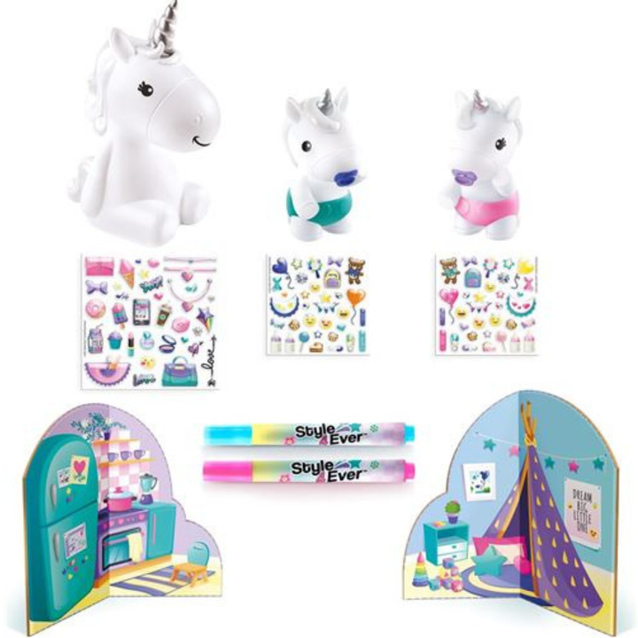 FAMILIA DE UNICORNIOS CON LUZ