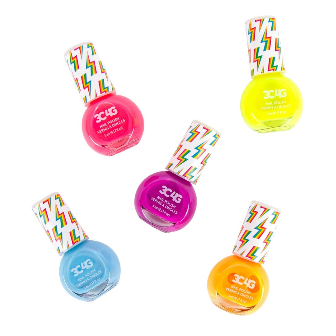 SET 5 PINTA UÑAS COLORES FLUOR