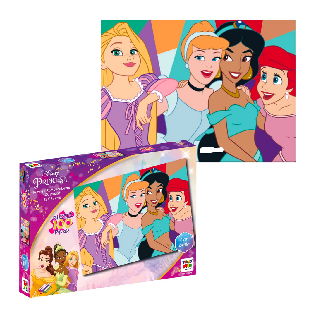 Puzzle 100 Piezas Glitter Princesa