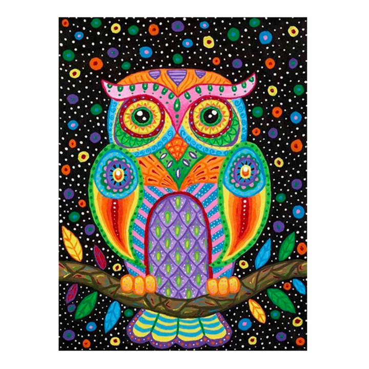 Pintura Diamante Con Búho.