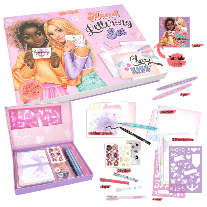 TOP MODEL SET DE CARTAS Y LETTERING BOX