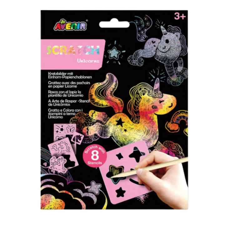 RASPARA CON PLANTILLAS UNICORNIO