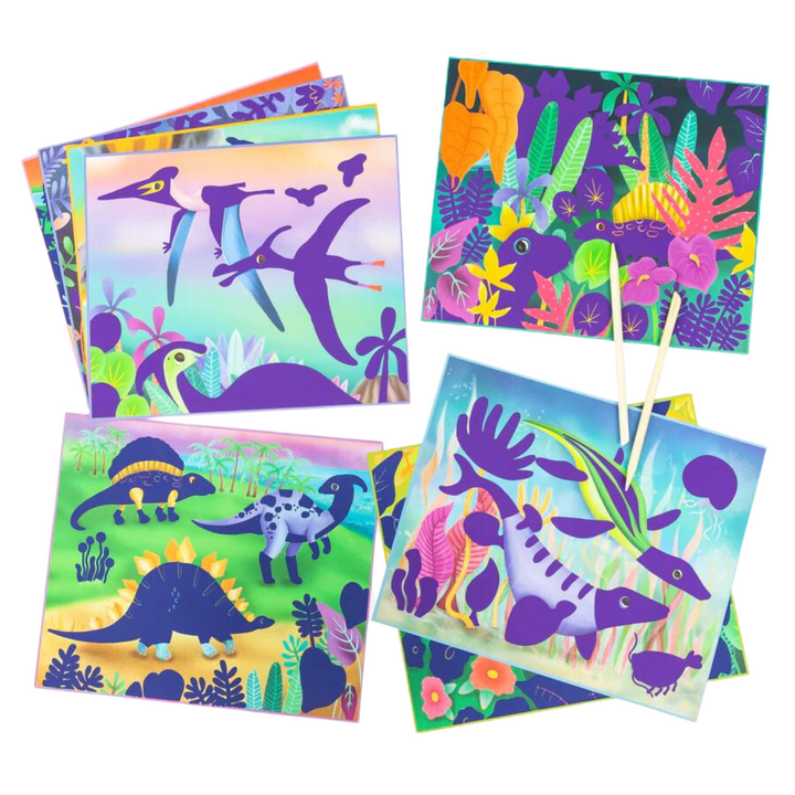 ARTE DE RASPAR DINOSAURIO