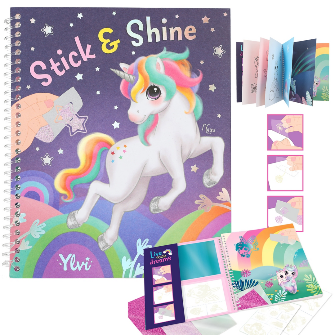 LIBRO YLVI  UNICORNIO PARA PINTAR STICK SHINE