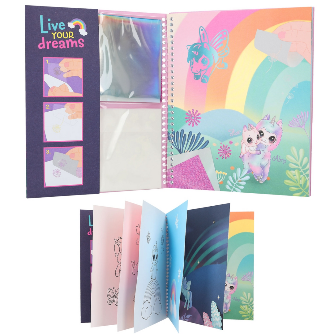 LIBRO YLVI  UNICORNIO PARA PINTAR STICK SHINE