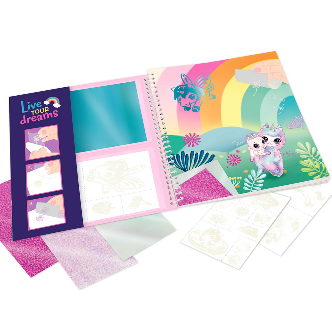 LIBRO YLVI  UNICORNIO PARA PINTAR STICK SHINE