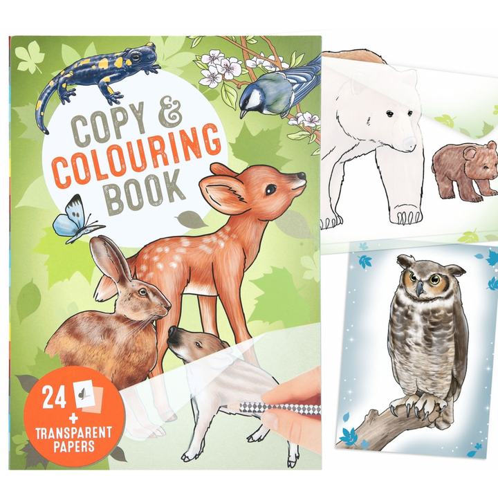 LIBRO PARA CALCAR Y COLOREAR DE ANIMALES
